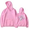 XPLR Ghost Graphic Hoodie Women Cute Cartoon hostChestSmallLetterLogoLargeBackPrintPulloverSweatshirCasualAestheticHoodedTop