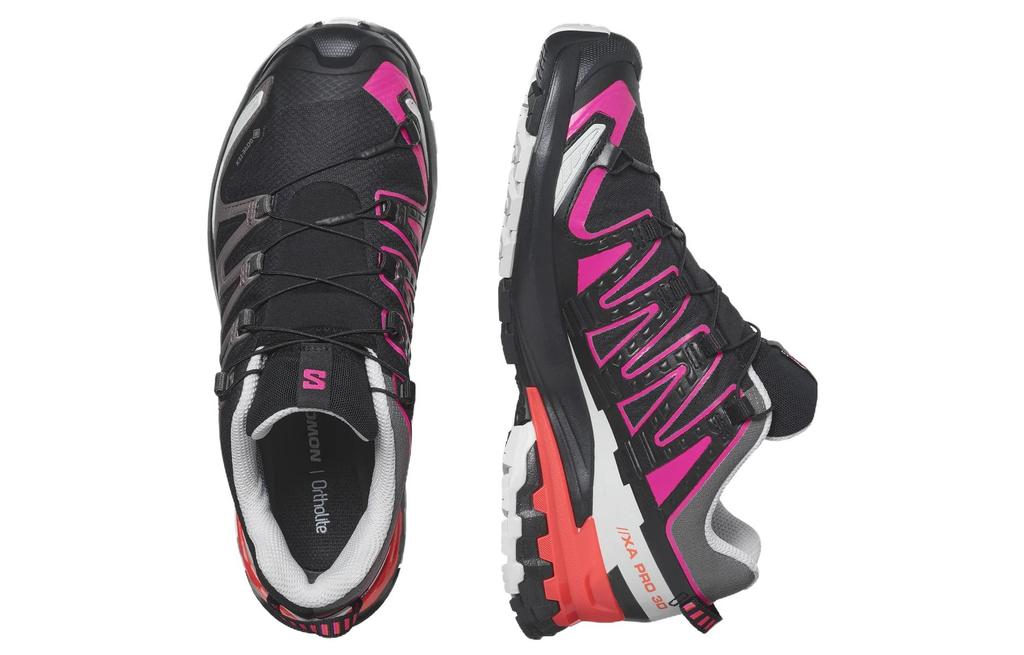 Women's Sneakers SALOMON XA Pro 3D V9 Low top Cushioning, Wear Resistant Outdoor Shoes Women's Black Gray