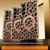 Genuine Leather Magnetic Phone Case for Samsung Galaxy S26 Ultra Case, New Leopard Print S26+ Rotating Stand Premium Phone Case
