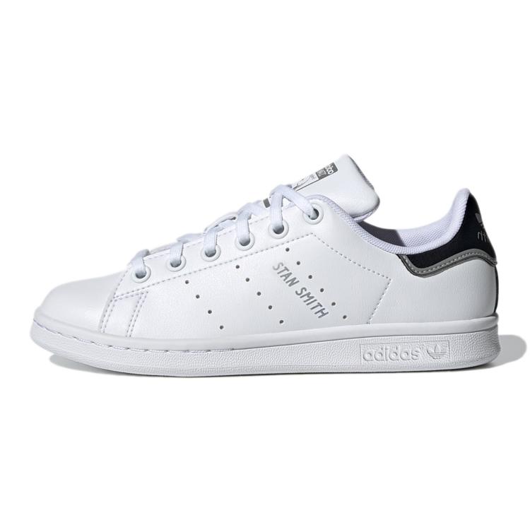 

Adidas Originals STAN SMITH J Leather Sports Slip Resistant Abrasion Resistant Low top Skateboard Shoes White Black H05043 36
