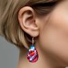 Canada Day Flag PU Earrings, Fashion Earrings, Lightweight Dangle Earrings, Canada Maple Leaf Jewelry, Party Accessories