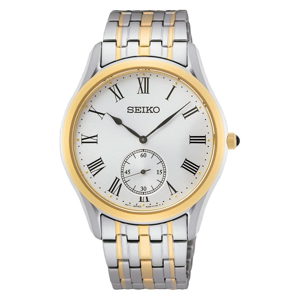 Seiko Quartz Wristwatch SRK048P1 Silver and Gold Men s