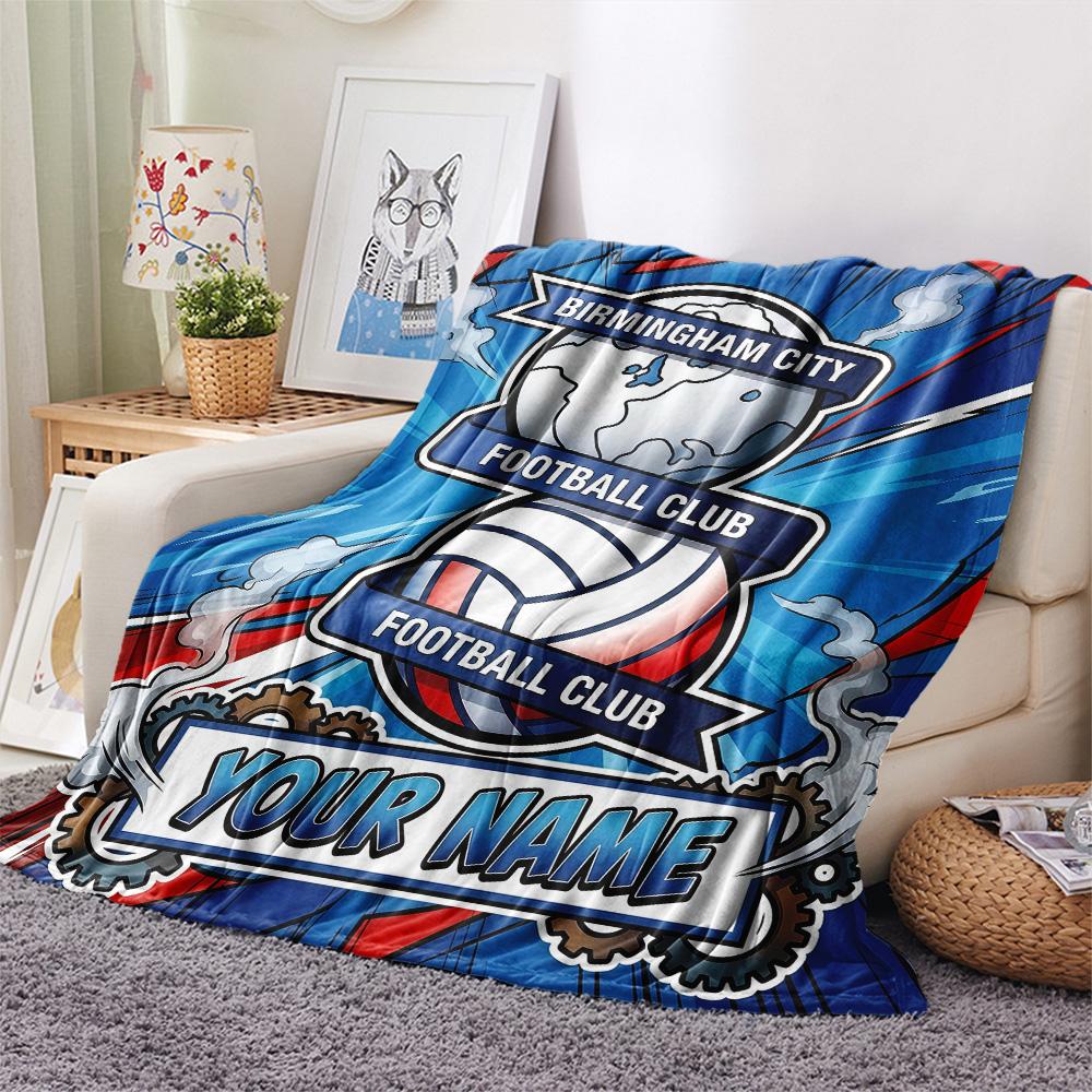 Custom Name Birmingham City2 Flannel Blanket, High quality Comfortable for All Seasons, Home Decor, Warmth and Comfort