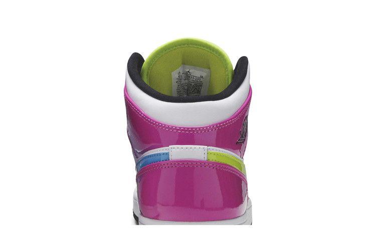 Jordan 1 Mid White Black Cyber Pink (GS) Sneakers
