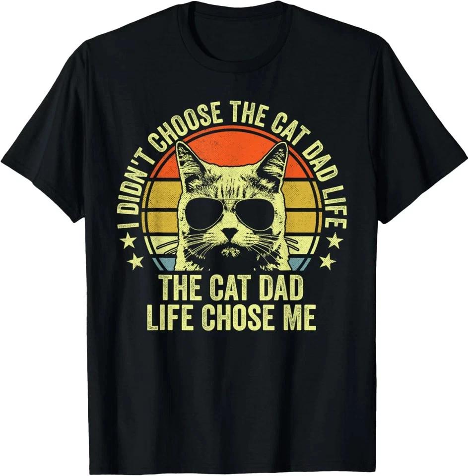 Cat Dad Shirts For Men Funny Cat Dad Father s Day Cat Daddy T-Shirt S
