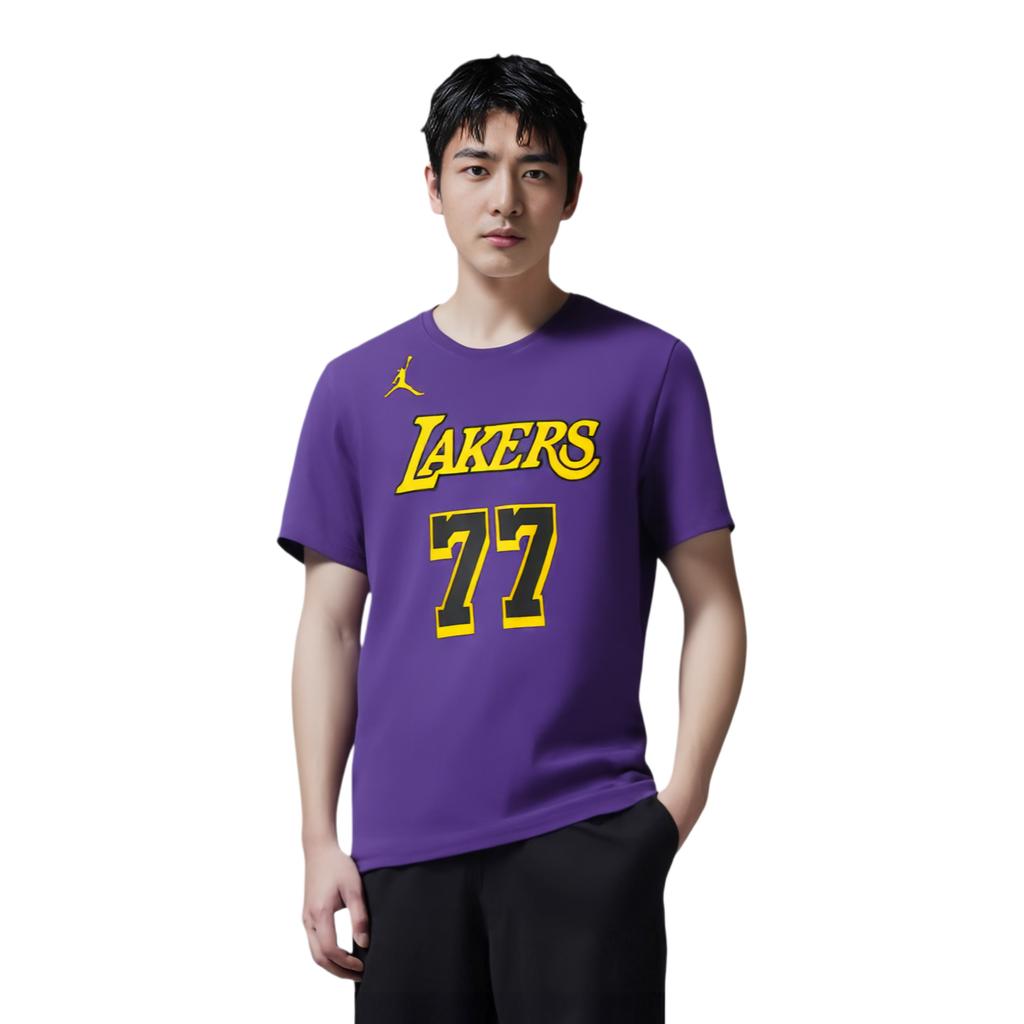 Jordan Luka Dončić Los Angeles Lakers Statement Edition Comfortable Versatile Fashion Simple Short Sleeve T-Shirt Men T-Shirt Purple DV5778510