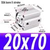 SDA Mini Pneumatic Cylinder, High Thrust, Thin Type, Bore Sizes 20/25/32/40/50
