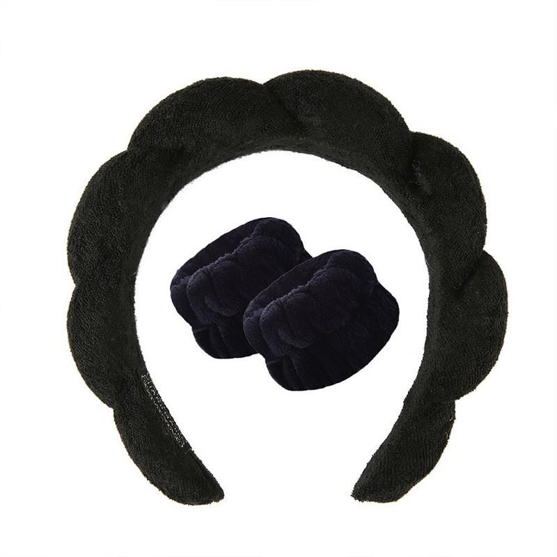 Hairband, Face Washing Wristband Set, Sponge Makeup And Skincare Headband, Fluffy Headband, Anti Slip Headband, Cute Anti Slip Jewelry Gift