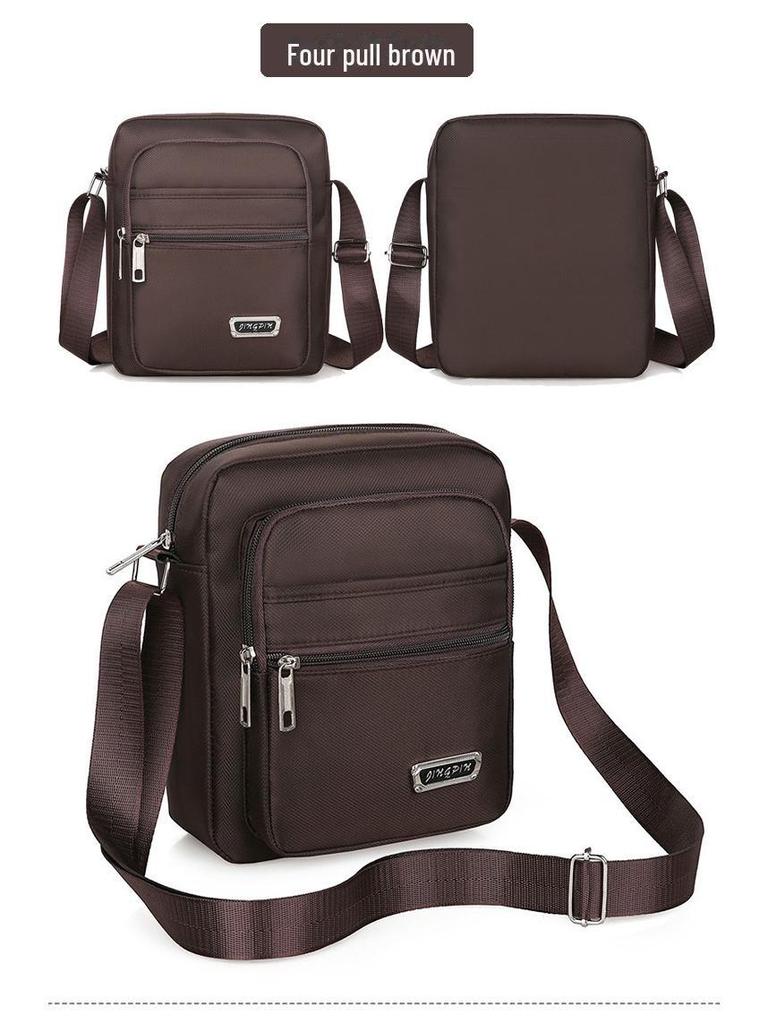 Koreanische lässige mehrlagige wasserdichte Schulter-Umhängetasche für Männer und Frauen