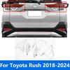 Rear Light Lamp Cover Trim For Toyota Rush 2018- 2024 Chrome Taillight Hood Decoration Frame Car Accessories