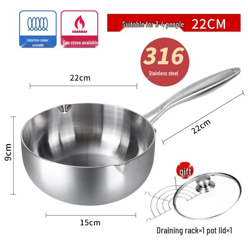 Wutuo 316 Stainless Steel Non-stick Yukihira Pot