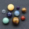Natürlicher Kristall Heilstein Neun Planeten Feng Shui Ornamente Heimdeko Graviert Poliert Mineral Chakra Kugeln Edelstein Kugel
