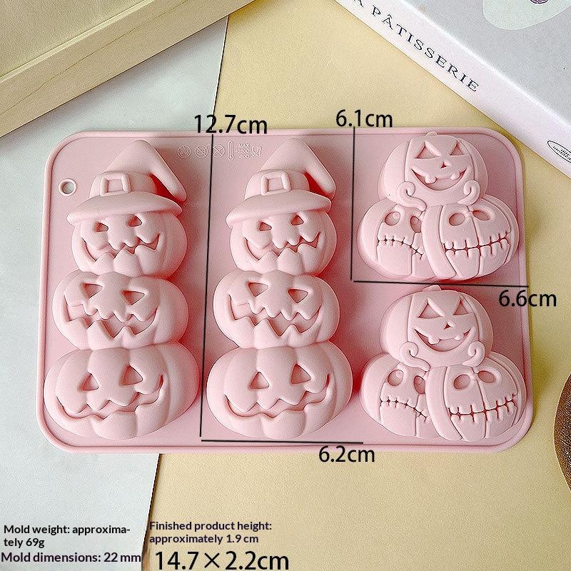 Halloweenová série Silikonové formičky Dýňová hlava Netopýr Čarodějnický klobouk Fondant Cukroví Ledová mřížka Čokoládová forma Pudink Dortová dekorace