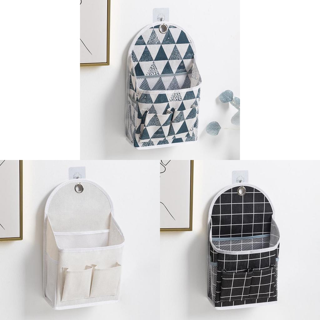 Cotton Linen Wall Hanging Storage Bag For Dorm Room Organization With Multipurpose Use