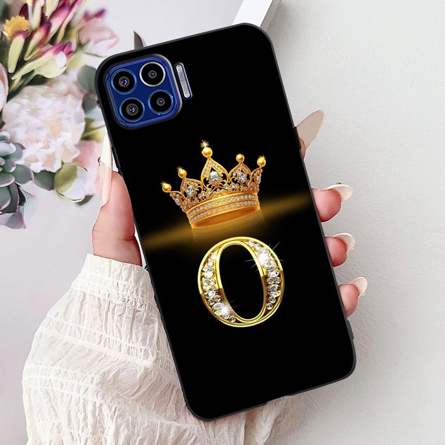 For Motorola One 5G Case Popular Letters Flower Crown Soft Silicone Shockproof TPU Couple Cover For Moto One 5G 2020 Phone Cases