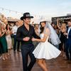 Wide Brim Groom Cowboy Hat Non-woven Fabric Bride Cowgirl Hat  Wedding Decoration