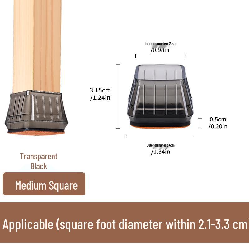 Thickened Silent Felt Silicone Chair Leg Covers - Furniture Foot Protectors