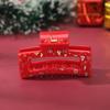 AWAYTR Christmas Pattern Hair Claws Acrylic Square Hair Clips Crab For Women Girl Gift Hair Accessories Festival Headwear