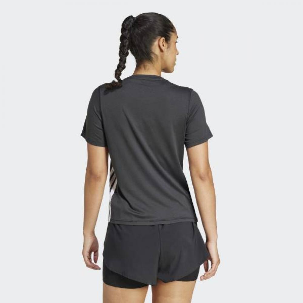 AdidaS Women S Train eSSenTialS 3S WorkouT Tee Training FuncTional ShorT Sleeve T ShirT Black