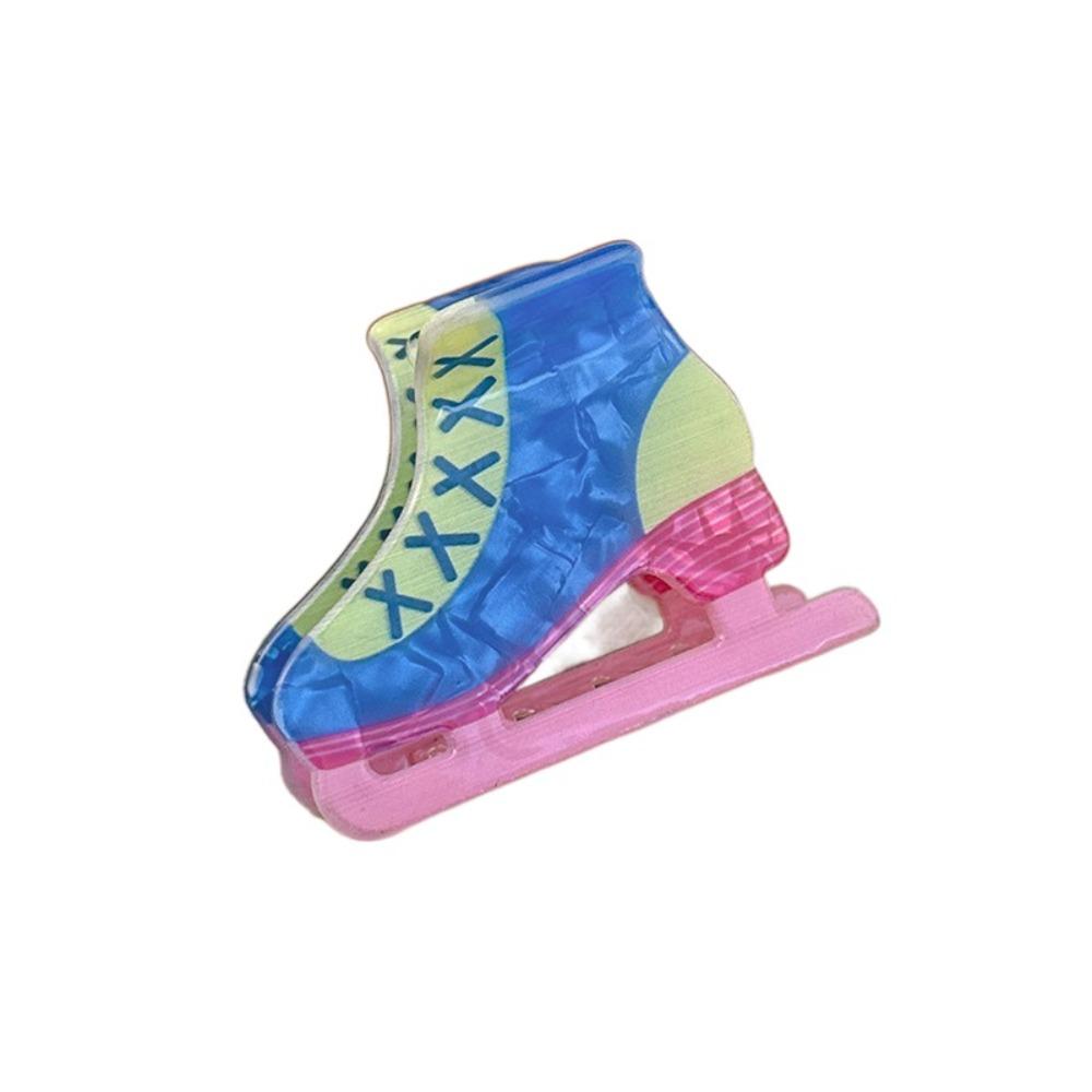 

Sports Style Roller Skates Shark Clip Simple Book Shape Hair Clip Badminton Hair Claw Daily Blue Roller Skates