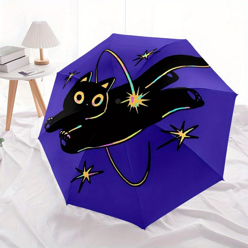 1pc Witchcraft Magic Automatic Open/close Umbrella, 8-Rib sturdy structure, Portable Travel Umbrella, Parties, Everyday Use, 11147