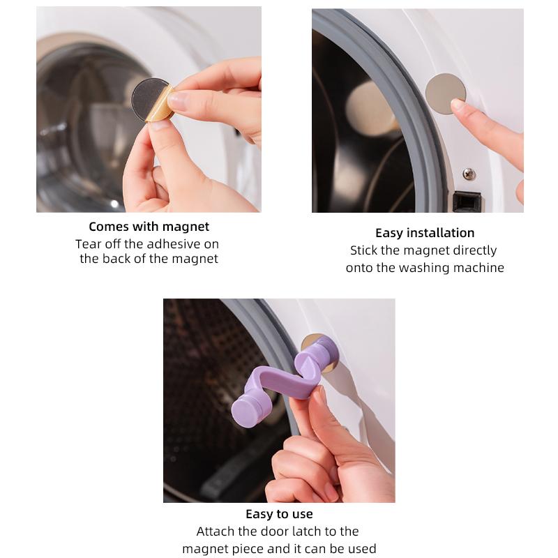Silicone Washing Machine Door Safety Lock for Ventilated and Anti Mold Magnetic Laundry Keep Washer Door Open Clips