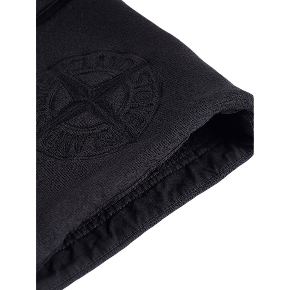 STONE ISLAND Pantaloncini Casual da Uomo con Logo Ricamato sulla Tasca Neri 761564453-V0029