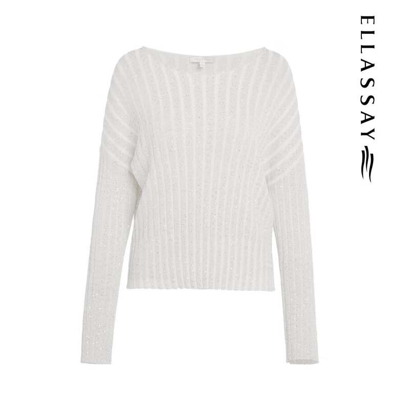ELLASSAY Women's Modal Lyocell Simple Knit Sweater EWE361M13200