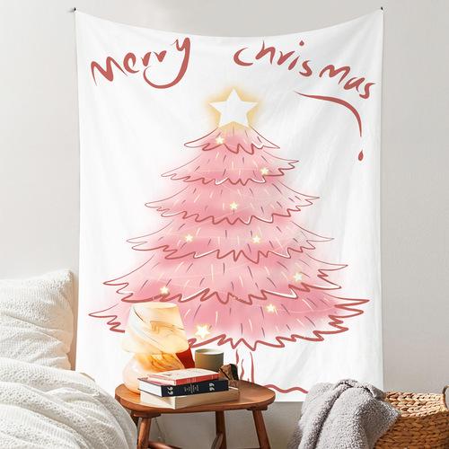 Tapestry Christmas Background Cloth Party Atmosphere Wall Hanging Cloth Bedroom Decoration Christmas Tree Tapestry