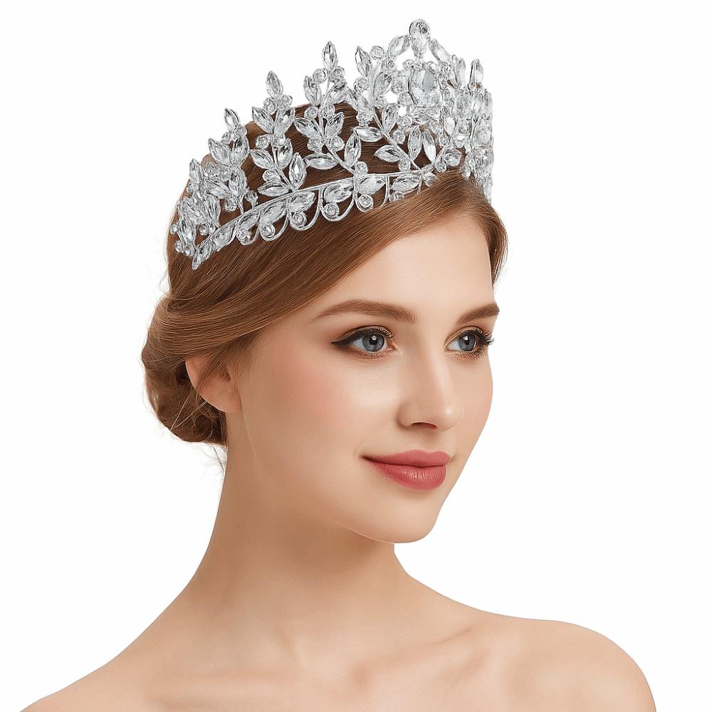 Zinc Zinc Alloy Bridal Crowns Rhinestone Queen Princess Tiara Luxury Wedding Crown  Pageant Prom