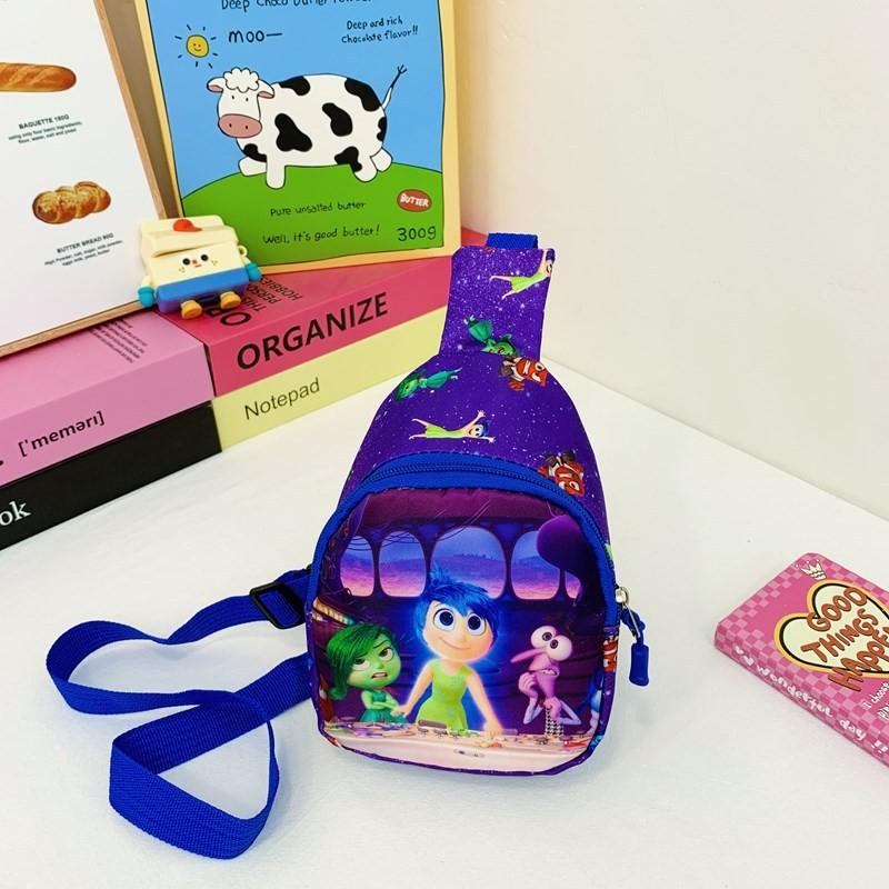 Inside Out Print Childrens Cartoon Small Chest Bag With Polyester Material For Kindergarten Kids