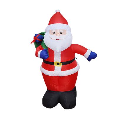 Christmas Inflatable Lights Blow Up Santa Gift Box with Bright Warm White for Yard Holiday Indoor
