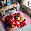 Custom Name Love Printed Carpet,Rug for Office Chair Living Room Bedroom Kitchen Room Decor Gifts.