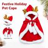 Pet Christmas Costume with Cape, Cloak, Hat and Shawl, Holiday Outfit Accessories
