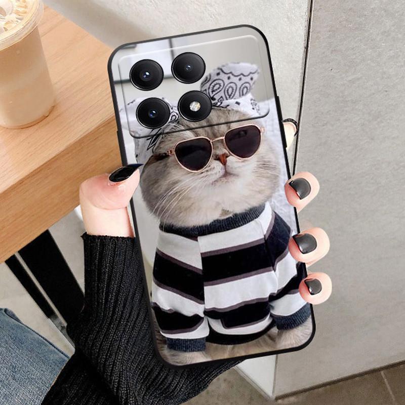 For POCO X6 Pro Case Cover Fundas Black Soft Silicone TPU Protective Phone Case For Xiaomi POCO X6 Pro Bumper Coque POCOX6 X 6