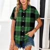Blusas para Mujer de Manga Corta Camisas con Botones Tops de Trabajo Casual Elegante Ropa de Verano Primavera