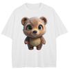 T-shirt Streetwear con Grafica di Procione Cotone Unisex Top Magliette Estate Maniche Corte T-shirt