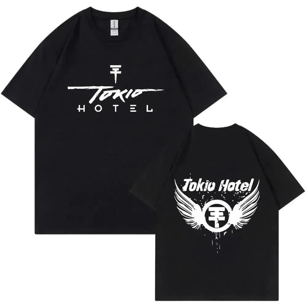 Trupa rock Tokio Hotel Kaulitz Tricou imprimat Tricou din bumbac Tricou cu mânecă scurtă Trend Bărbați Femei Hip Hop Streetwear Tricou Haine
