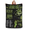 Supermykt Green Day Saviors Tour 2024 Pledd Premium Flanellfleece Lett Sengpledd Koselig Varmt Pledd Hele Sesongen