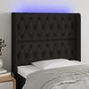 VidaXL LED Headboard Bedroom Furniture Single Bed Accessory Headboard Interior Black 3124376