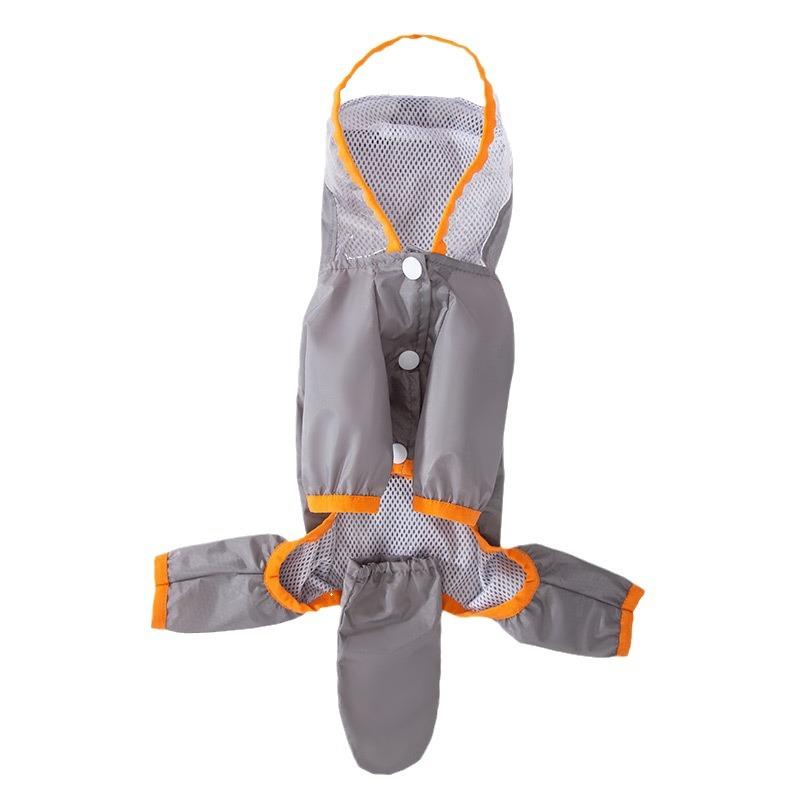 Colorblocked Breathable Dog Raincoat Pulled Full Body Coverage Waterproof Dogs Coats with Hat Reflective Pets Accessories