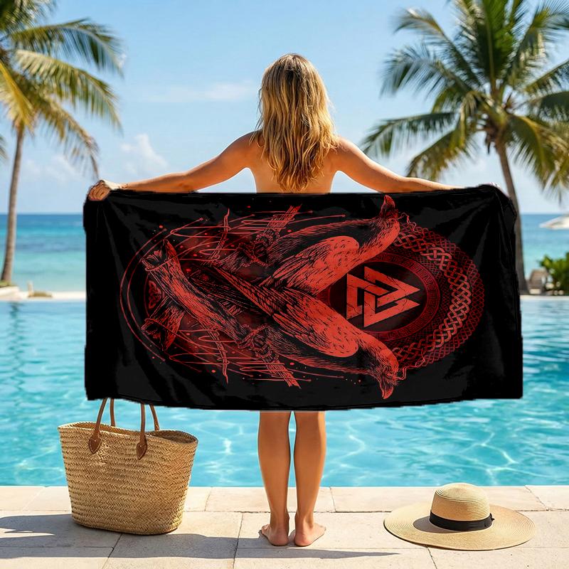 Nordic Mythology Fashion Beach Towel: Ideal for Summer Adventures Soft, absorbent and quick drying suitable for swimming and bathing