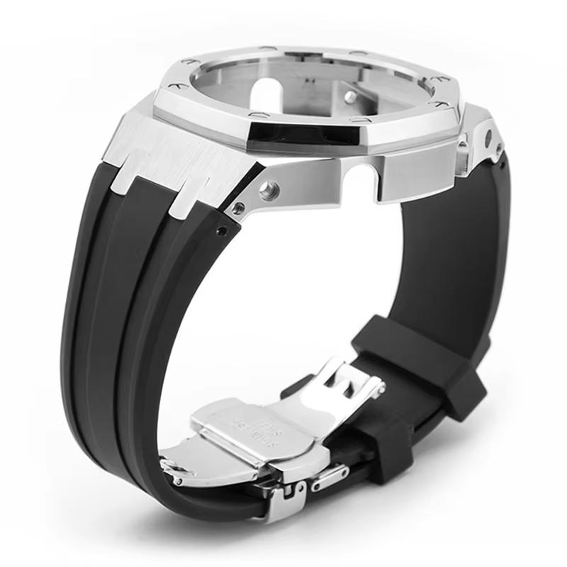 

GA2100 Metal Case+Strap Mod Kit For G-shock Casio 5611 GA-2100 GA-B2100 GA2110 Stainless Steel Bezel Band watch parts with tools GA2100 2110 B2100