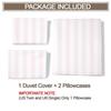 Striped Duvet Cover Set Soft Microfiber Bedding Set Aesthetic Vertical Stripe Print Bedspread for Bedroom Home Decor