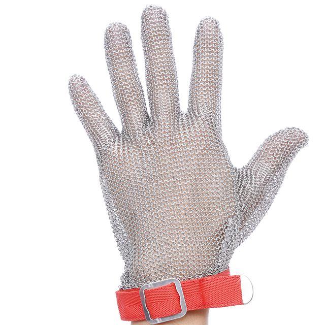 316L Stainless Steel Wire Metal Mesh Anti-Cut Gloves (Gray,Xs) серый