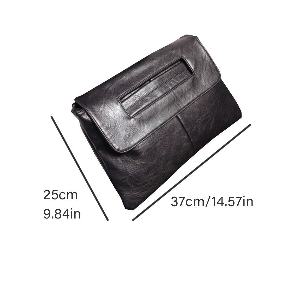 Zipper PU Leather Envelope Handbag Pure Color Handheld Evening Banquet Bag  Shopping