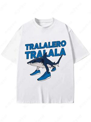Tralalero Tralala Funny Shark Meme T-shirt Gifts Women's Fashion Gothic Vintage T-shirts Casual T Shirt Casual T Shirt