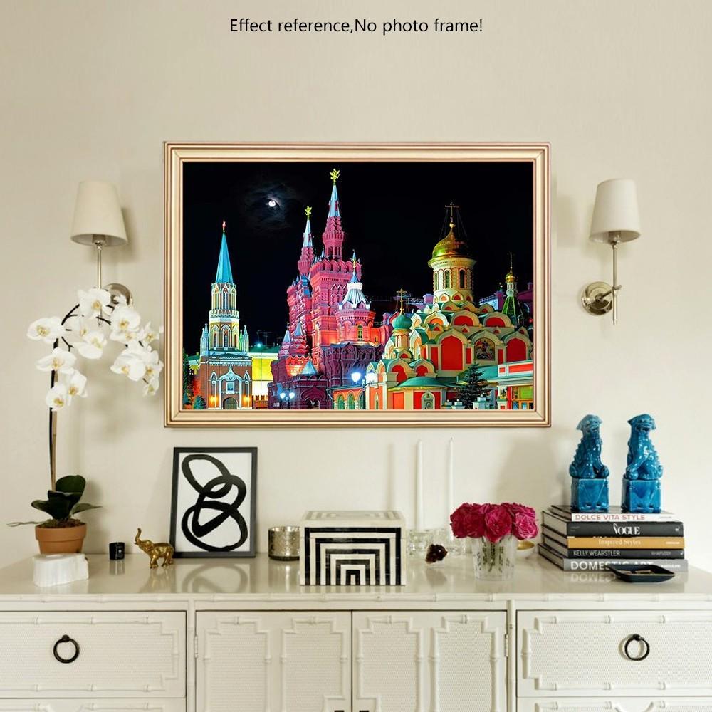 Diamond Embroidery Landscape Moscow Full Round Rhinestone 5D DIY Diamond Painting Cross Stitch