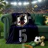 Japan Football Association Emblem Blanket Flannel Throw for Sofa, Indoor, Camping, Living Room, Office, Chair, And Bed Soft Birthday Gift