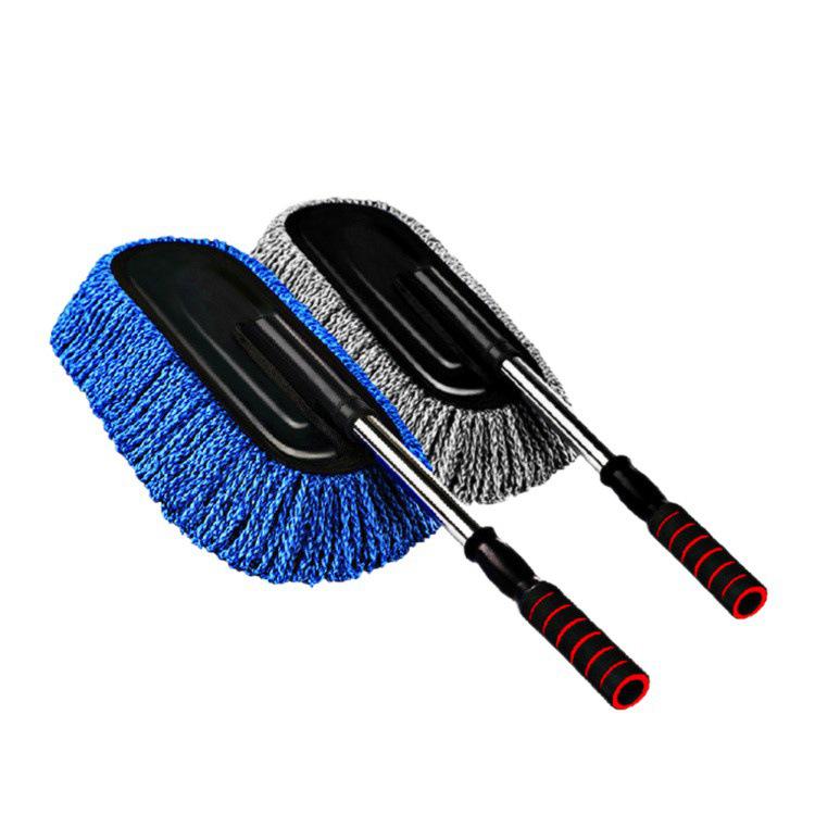 Retractable Car Wax Fiber Brush with Long Handle
